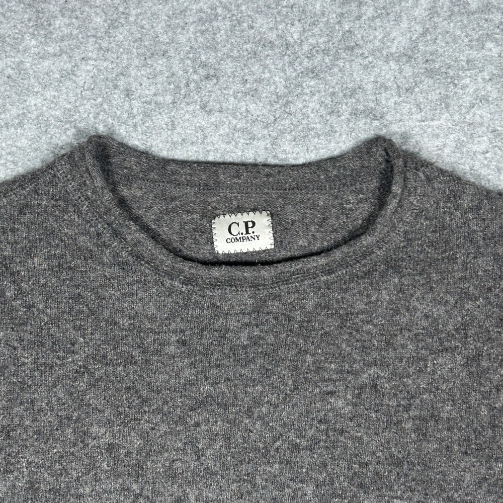 CP Company Sweater Mens Grey Wool Linen Blend Crewneck Knit italy Made - Picture 6 of 16